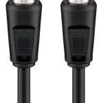 GOOBAY καλώδιο κεραίας αρσενικό σε θηλυκό 11509, <70dB, CCS, 0.5m, μαύρο