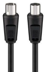 GOOBAY καλώδιο κεραίας αρσενικό σε θηλυκό 11563, <70dB, CCS, 7.5m, μαύρο