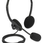 DELOCK headphones με μικρόφωνο 27178, stereo, USB, volume control, μαύρα