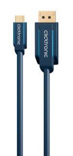 CLICKTRONIC καλώδιο DisplayPort σε USB Type-C 44931, 4K/60Hz, 1m, μπλε