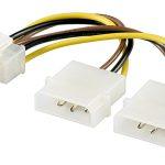 GOOBAY καλώδιο 2x molex 4pin σε 1x 6pin 51360, 0.15m