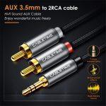 CABLETIME καλώδιο ήχου 3.5mm σε 2x RCA CT-P12G, 3m, μαύρο - Image 2