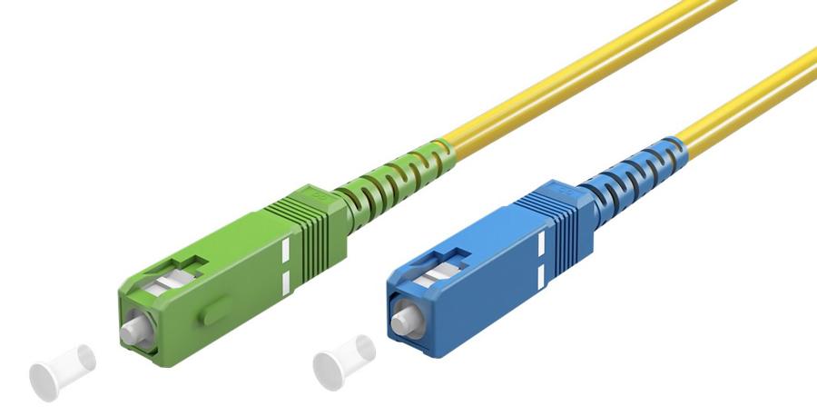 59660 GOOBAY καλώδιο οπτικής ίνας SC-APC 59660, Singlemode OS2, 3m, κίτρινο - Image 1