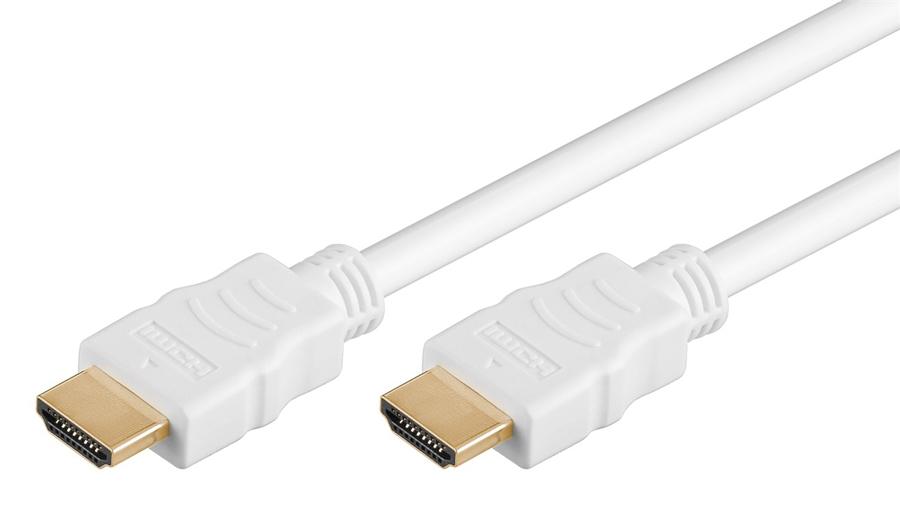 61018 GOOBAY καλώδιο HDMI 2.0 61018 με Ethernet, 4K/60Hz, 18 Gbps, 1m, λευκό - Image 1