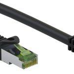 GOOBAY καλώδιο δικτύου 61093, CAT 8.1 S/FTP, copper, GHMT, 1m, μαύρο