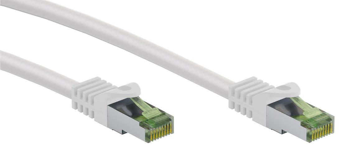 61103 GOOBAY καλώδιο δικτύου 61103, CAT 8.1 S/FTP, copper, GHMT, 0.50m, λευκό - Image 1