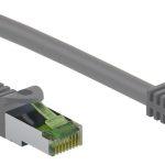 GOOBAY καλώδιο δικτύου 61114, CAT 8.1 S/FTP, copper, GHMT, 0.50m, γκρι