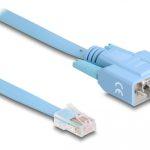 DELOCK καλώδιο serial RS-232 DB9 σε RJ45 63353, 1m, μπλε