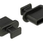 DELOCK κάλυμμα προστασίας για θύρα USB-C 64013 με λαβή, μαύρο, 10τμχ