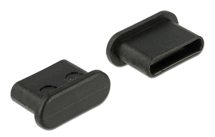 64014 DELOCK κάλυμμα προστασίας για θύρα USB-C 64014, μαύρο, 10τμχ - Image 1
