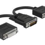 DELOCK αντάπτορας DMS-59 σε 2x DVI 65281, 20cm, μαύρος