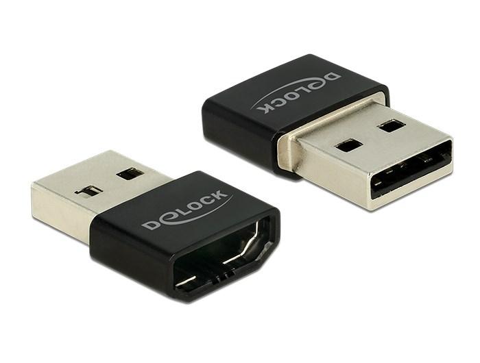 65680 DELOCK αντάπτορας USB σε HDMI-A θηλυκό 65680, μαύρος - Image 1