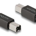 DELOCK αντάπτορας USB-C θηλυκό σε USB Type-B αρσενικό 65839, γκρι