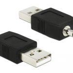 DELOCK Αντάπτορας USB 2.0 σε Stereo Jack 3.5mm 66069, μαύρο