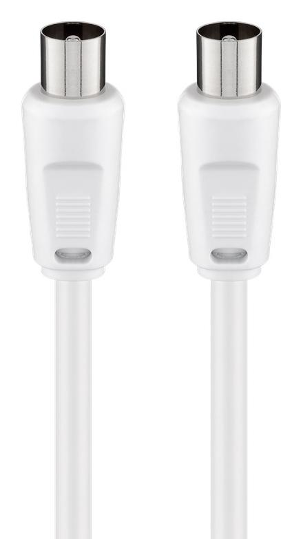68145 GOOBAY καλώδιο κεραίας αρσενικό 68145, <70dB, CCS, 1.5m, λευκό - Image 1