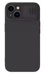 NILLKIN θήκη CamShield Silky Silicone για iPhone 15 Plus, μαύρη