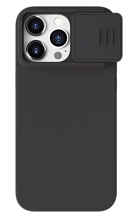 6902048266490 NILLKIN θήκη CamShield Silky Silicone για iPhone 15 Pro, μαύρη - Image 1