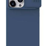 NILLKIN θήκη CamShield Silky Silicone για iPhone 15 Pro, μπλε