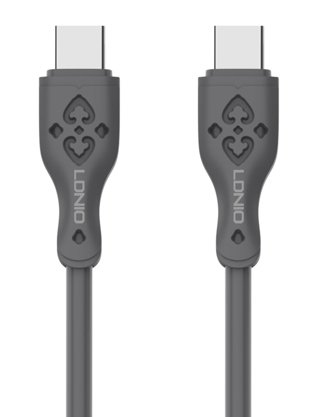 6933138601358 LDNIO καλώδιο USB-C σε USB-C LC811C, 65W PD, 1m, γκρι - Image 1