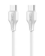 LDNIO καλώδιο USB-C σε USB-C LC121C, 65W PD, 1m, λευκό