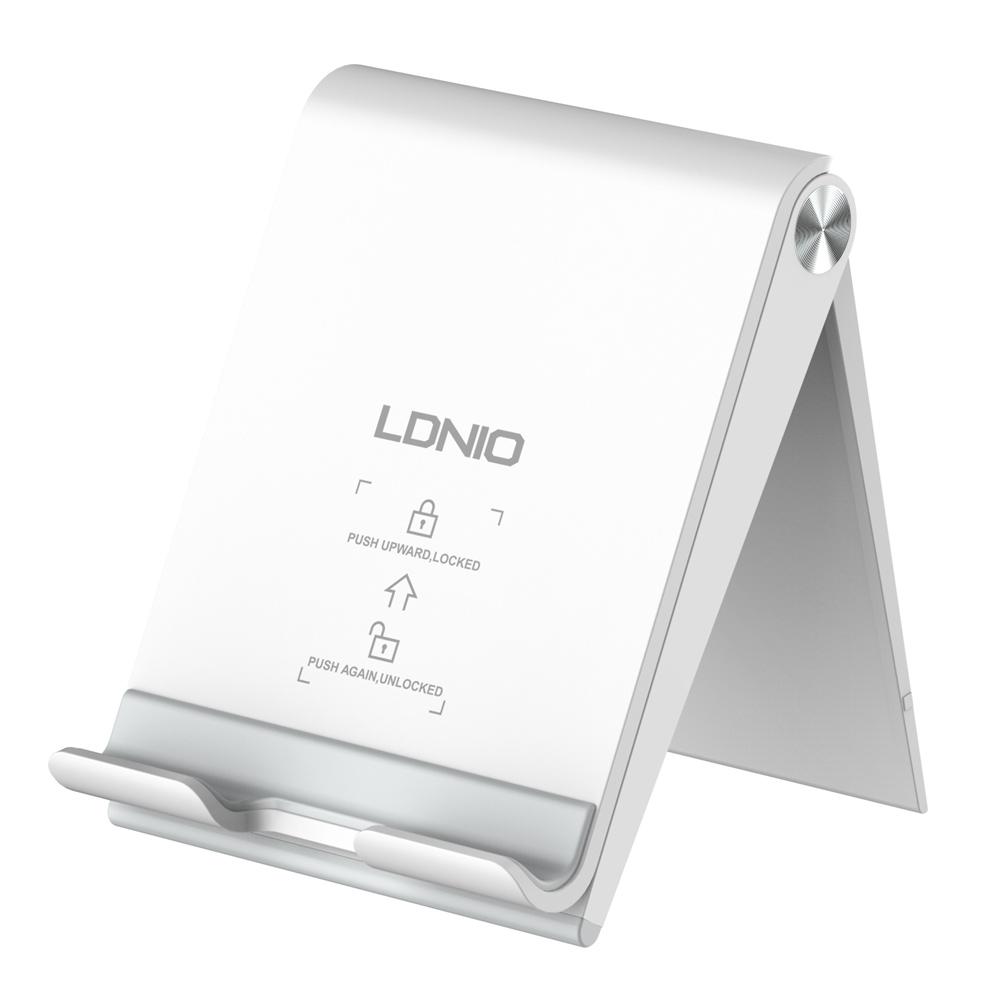 6933138691489 LDNIO βάση smartphone MG07, foldable, 4.7-7.2", λευκή - Image 1