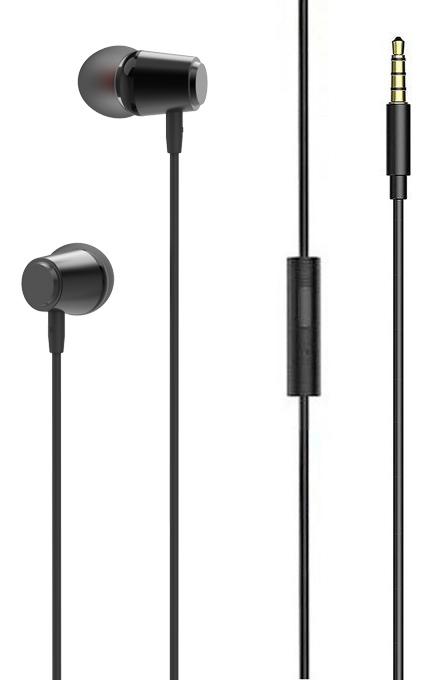 6933138691762 LDNIO earphones με μικρόφωνο HP03, 3.5mm σύνδεση, Φ10mm, 1.2m, μαύρα - Image 1
