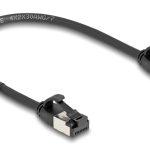 DELOCK καλώδιο δικτύου 80181, CAT 8.1 U/FTP, 40Gbps, εύκαμπτο, 0.25m, μαύρο