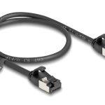 DELOCK καλώδιο δικτύου 80182, CAT 8.1 U/FTP, 40Gbps, 0.50m, μαύρο