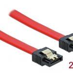 DELOCK καλώδιο SATA 82675, 6 Gb/s, 20cm, κόκκινο