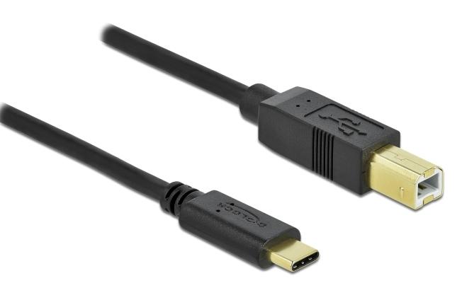 83328 DELOCK καλώδιο USB-C σε USB Type B 83328, 0.5m, μαύρο - Image 1