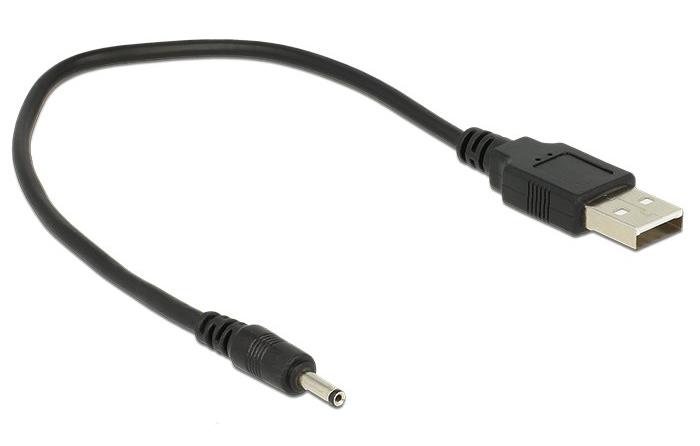 83793 DELOCK καλώδιο USB σε DC 3.0 x 1.1mm 83793, 27cm, μαύρο - Image 1