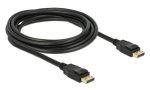 DELOCK καλώδιο DisplayPort 1.2 83807, 4K/60Hz, 21.6 Gbps, 3m, μαύρο - Image 2