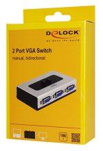DELOCK VGA switch 87758, 2 σε 1, bidirectional, 1080p/60Hz, ασημί - Image 3