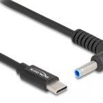 DELOCK καλώδιο τροφοδοσίας 87971, USB-C σε HP 4.5x3.0mm, 1.5m, μαύρο