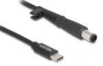 DELOCK καλώδιο τροφοδοσίας 87972, USB-C σε HP 7.4x5.0mm, 1.5m, μαύρο