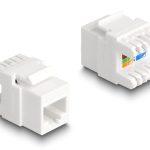 DELOCK keystone module RJ45 σε LSA Cat.6A 88131, toolfree, λευκό