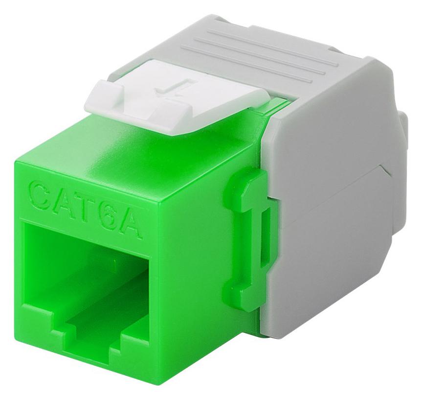 90687 GOOBAY Keystone module RJ45 CAT 6A 90687, UTP, πράσινο - Image 1