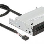 DELOCK USB 9-pin card reader 91708, CF/SD/XD/MS/Micro SD/USB, 3.5" bay