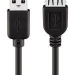 GOOBAY καλώδιο USB 2.0 σε USB (F) 93601, copper, 5m, μαύρο