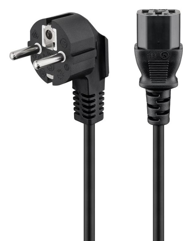 95142 GOOBAY καλώδιο τροφοδοσίας 95142, 3G 1.00mm², 3m, μαύρο - Image 1