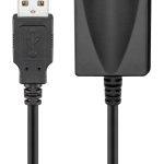 GOOBAY καλώδιο προέκτασης USB 95439, active, 480Mbps, 5m, μαύρο