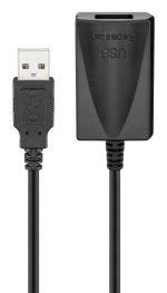 GOOBAY καλώδιο προέκτασης USB 95439, active, 480Mbps, 5m, μαύρο