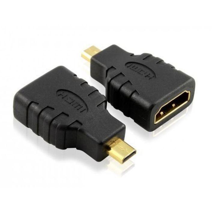 ADA-H002 POWERTECH αντάπτορας micro HDMI σε HDMI ADA-H002, μαύρος - Image 1