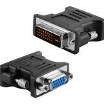 POWERTECH αντάπτορας VGA θηλυκό σε DVI 24+1 αρσενικό CAB-G036, μαύρος