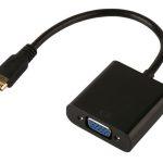 POWERTECH αντάπτορας mini HDMI σε VGA CAB-H031, 0.20m, μαύρος