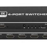 HDMI switch CAB-H149 με τηλεχειριστήριο, 4 σε 1, 8K/60Hz, μαύρο