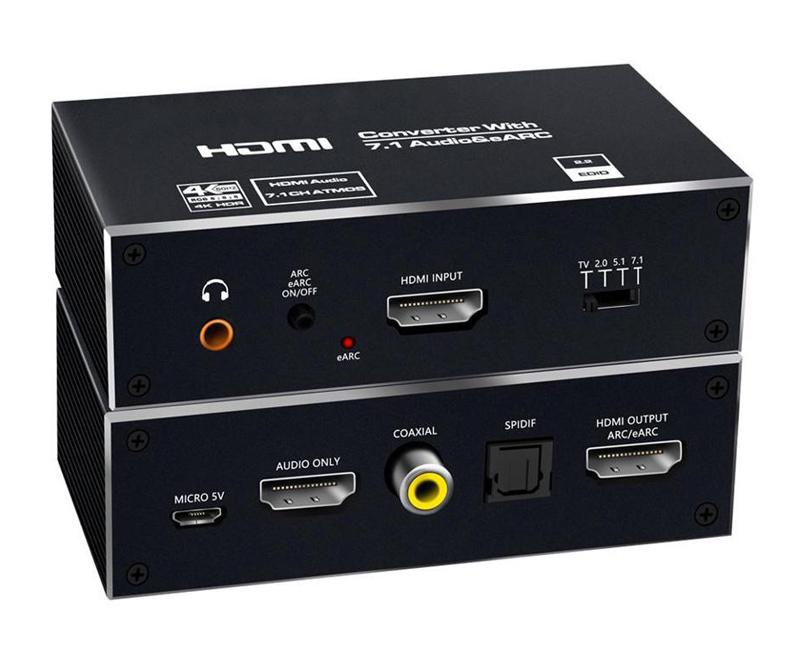 CAB-H151 HDMI audio extractor CAB-H151, 7.1 Audio, 4K/60Hz, eARC, μαύρο - Image 1