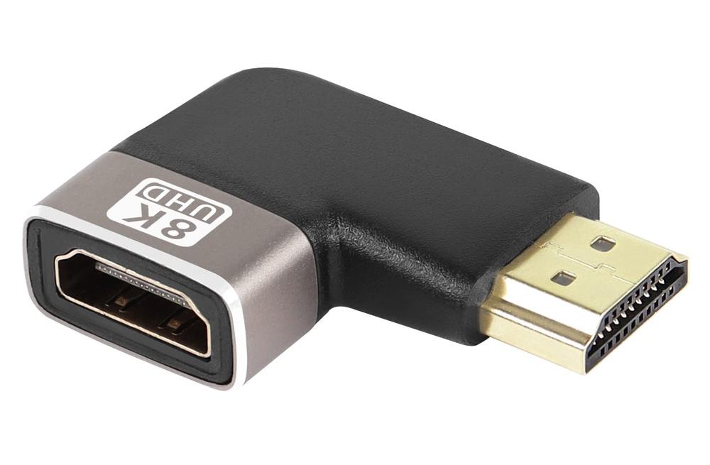 CAB-H157 POWERTECH αντάπτορας HDMI 2.1 CAB-H157, 8K/60Hz, γωνιακός, μαύρος - Image 1