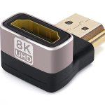 POWERTECH αντάπτορας HDMI 2.1 CAB-H158, 8K/60Hz, γωνιακός, μαύρος