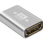 POWERTECH αντάπτορας HDMI 2.1 CAB-H161, θηλυκό, 8K/60Hz, γκρι